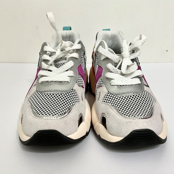 New W6YZ Sarah Mesh and Suede Women"s Lace-Up Sneakers Fits Size 7 - Picture 5 of 14